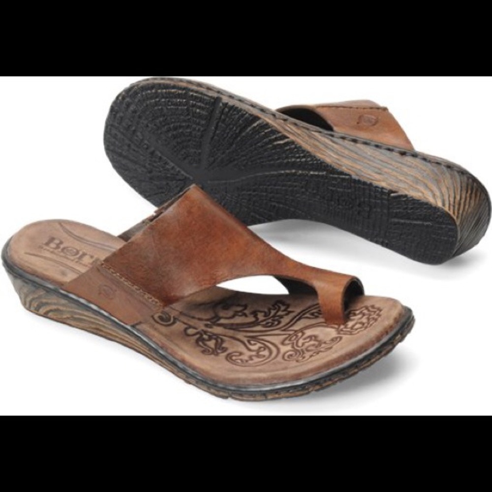 NEW Born Gabo Brown Leather Sandals